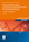 Buchcover Finanzmathematik, Versicherungsmathematik, Wertpapieranalyse