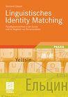 Buchcover Linguistisches Identity Matching