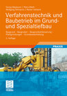 Buchcover Verfahrenstechnik und Baubetrieb im Grund- und Spezialtiefbau