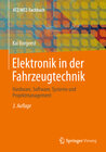 Buchcover Elektronik in der Fahrzeugtechnik