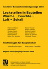 Buchcover Aachener Bausachverständigentage 2003