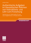 Buchcover Authentische Aufgaben im theoretischen Bereich von Instruktions- und Lehr-Lern-Forschung