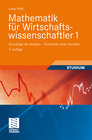 Buchcover Mathematik für Wirtschaftswissenschaftler 1