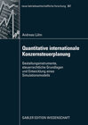 Buchcover Quantitative internationale Konzernsteuerplanung