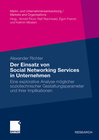 Buchcover Der Einsatz von Social Networking Services in Unternehmen