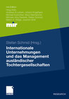 Buchcover Internationale Unternehmungen und das Management ausländischer Tochtergesellschaften