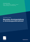 Buchcover Monetäre Anreizgestaltung in Gründungsunternehmen