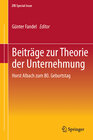 Buchcover Beiträge zur Theorie der Unternehmung