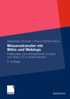 Buchcover Wissenstransfer mit Wikis und Weblogs