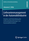 Buchcover Lieferantenmanagement in der Automobilindustrie
