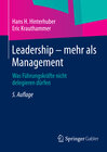 Buchcover Leadership — mehr als Management