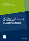 Buchcover Internal Corporate Venturing zur Steigerung der Innovationsfähigkeit etablierter Unternehmen