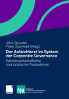 Buchcover Der Aufsichtsrat im System der Corporate Governance