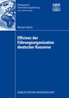 Buchcover Effizienz der Führungsorganisation deutscher Konzerne