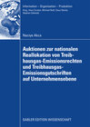 Buchcover Auktionen zur nationalen Reallokation von Treibhausgas-Emissionsrechten und Treibhausgas-Emissionsgutschriften auf Unter