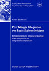 Buchcover Post Merger Integration von Logistikdienstleistern