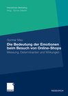 Buchcover Die Bedeutung der Emotionen beim Besuch von Online-Shops