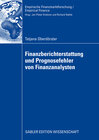 Buchcover Finanzberichterstattung und Prognosefehler von Finanzanalysten