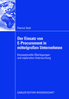 Buchcover Der Einsatz von E-Procurement in mittelgroßen Unternehmen