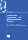 Buchcover Strategisches Management in der außeruniversitären Forschung