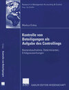 Buchcover Kontrolle von Beteiligungen als Aufgabe des Controllings