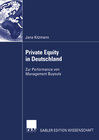 Buchcover Private Equity in Deutschland