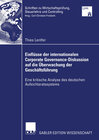 Buchcover Einflüsse der internationalen Corporate Governance-Diskussion auf die Überwachung der Geschäftsführung
