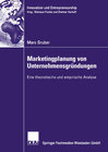 Buchcover Marketingplanung von Unternehmensgründungen