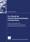 Buchcover Zur Zukunft der externen Rechnungslegung in Deutschland