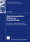 Buchcover Stakeholderspezifische Wirkung von Corporate Brands
