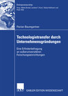 Buchcover Technologietransfer durch Unternehmensgründungen