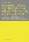 Buchcover Erwerbschancen von Bachelor- und Master-Absolventen in der Wirtschaft