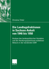 Buchcover Die Landtagsfraktionen in Sachsen-Anhalt von 1946 bis 1950
