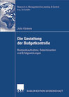 Buchcover Die Gestaltung der Budgetkontrolle