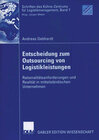 Buchcover Entscheidung zum Outsourcing von Logistikleistungen