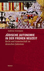 Buchcover Jüdische Autonomie in der Frühen Neuzeit