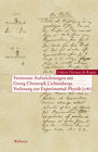 Buchcover Verstreute Aufzeichnungen aus Georg Christoph Lichtenbergs Vorlesungen zur Experimental-Physik 1781
