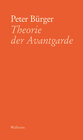 Buchcover Theorie der Avantgarde