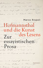 Buchcover Hofmannsthal und die Kunst des Lesens