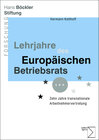 Buchcover Lehrjahre des Europäischen Betriebsrats