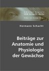 Buchcover Beiträge zur Anatomie und Physiologie der Gewächse