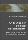Buchcover Andeutungen zu einer Gesteinslehre,