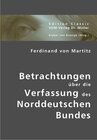 Buchcover Betrachtungen über die Verfassung des Norddeutschen Bundes