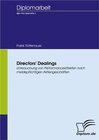 Buchcover Directors’ Dealings - Untersuchung von Performanceeffekten nach meldepflichtigen Aktiengeschäften