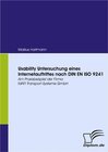 Buchcover Usability Untersuchung eines Internetauftrittes nach DIN EN ISO 9241