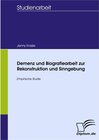 Buchcover Demenz und Biografiearbeit zur Rekonstruktion und Sinngebung