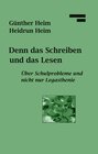 Buchcover Denn das Schreiben und das Lesen