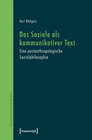 Buchcover Das Soziale als kommunikativer Text