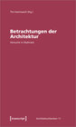 Buchcover Betrachtungen der Architektur