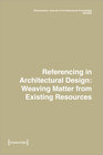 Buchcover Dimensions. Journal of Architectural Knowledge